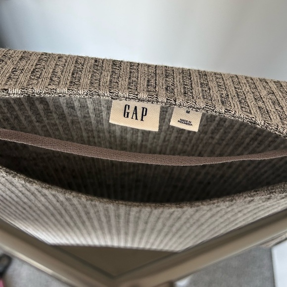 GAP Heather Gray Ribbed Midi Dress - Picture 3 of 4